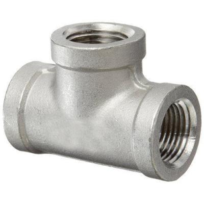 China Anti Rust Painting Stainless Steel Pipe Tee , Ansi B 16.11 Pipe Fittings Zinc Coated for sale