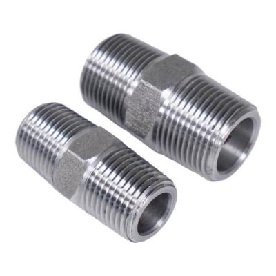China Round 3000lb Close Nipple Pipe Fitting , 3 Inch Stainless Steel Connectors for sale