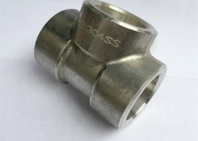 China Ansi B16.11 Stainless Steel Pipe Fittings Tee Sandblasting Surface OEM for sale