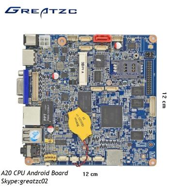 China Arm Board A20 Embedded Advertising Mini Fanless PC Motherboard Android 1GB RAM Onboard for sale