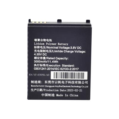 China 3.8V 3000mAh Law Enforcement Recorder Battery lithium polymer battery for sale