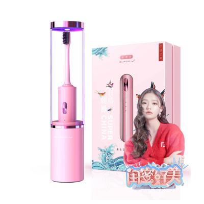 中国 Wireless Charging UV Disinfection Adult OEM Sonic Electric Toothbrush With Smart Timer 販売のため