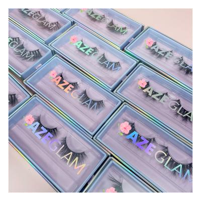China Wholesale Full Strip Soft 25mm Fluffy Mink Eyelash 100% 3d Mink Lashes With Custom Packaging for sale