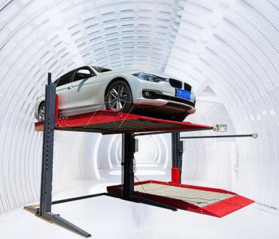 China PJS Double Post 2 Level Car Parking Lift For Garage Vehicle Equipment for sale