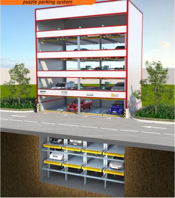 China 3 Level Underground Hydraulic Sliding Car Parking Lift System 5 Level On Ground for sale