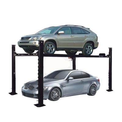 China 2700kg Four Post Hydraulic Car Lift Parking Equipment Two Tier for sale
