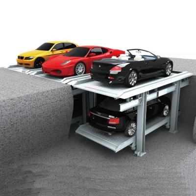 China Motor Chain Elevated Car Parking System Two Floor Double Stacker Car Lift for sale