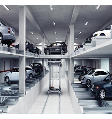 中国 PXD Stereocopicのスタッカー車の駐車システム3レベルの横のエレベーター 販売のため