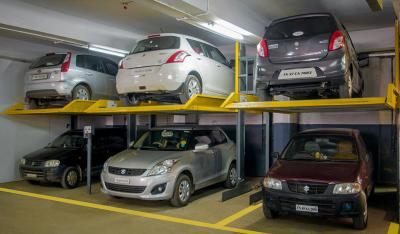 China Two Level Hydraulic Car Parking System PJS 2 Post Vehicle Parking Lift for sale