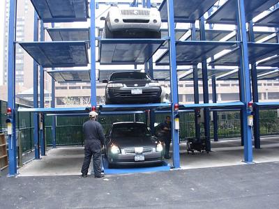 China Rope Drive Stacker Car Parking System 4 Layers Vertical Car Lift for sale
