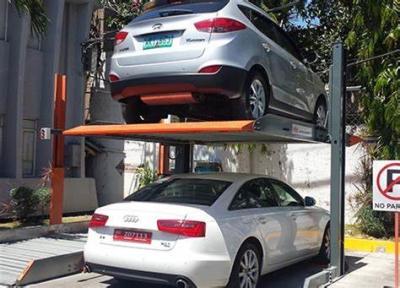 China 2300kg Underground Hydraulic Car Parking Lift System Two Level 2 Post Garage for sale