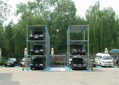 China Underground Pit Elevated Car Parking System 3 Level  4 Post Auto Lift for sale
