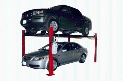 China 3200kg 4 Post Parking Lift Chain Drive Double Car Stacker for sale