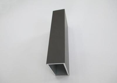 China Anchura cuadrada de aluminio anodizada negro fino 60m m de la altura 25m m de la tubería de la pared en venta