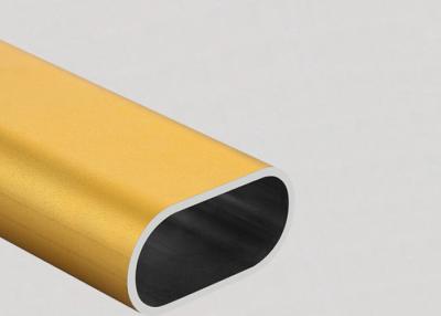China Colorful Flat Oval Aluminum Tubing  6061 Preciously Cutting Deep Process for sale