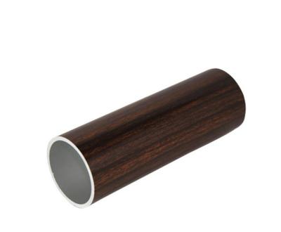 China 0.75 - 0.8” Inch Diameter Circle Aluminium Round Tube With Wooden Color Imitation Wood Grain for sale