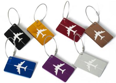 China Custom Aluminum Alloy Travel Luggage Tag With Steel String for sale
