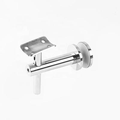 China Glass Mount Handrail Bracket Pipe Holder 304 Adjustable For Balustrade Fittings for sale
