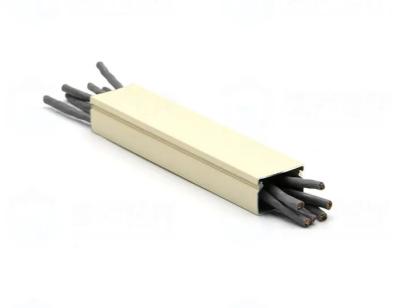 China Beige 30*20mm Aluminum Extrusion Profiles Trunking For Power Cords Lines Cable Tray à venda