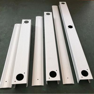 China Anodized Silver Cnc Machining Extruded Aluminum Light Housing T8 For LED for sale