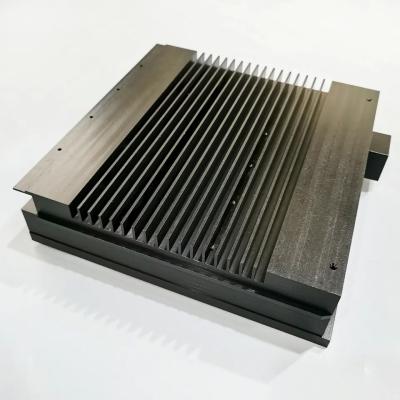 China Black Anodized Custom Aluminium Heat Sink Enclosure CNC Machined for sale