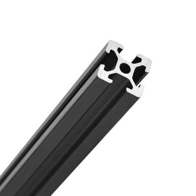 China 20mm X 20mm T Slot Aluminum Extrusion Profile Anodized Black Linear Rail Guide Frame for sale