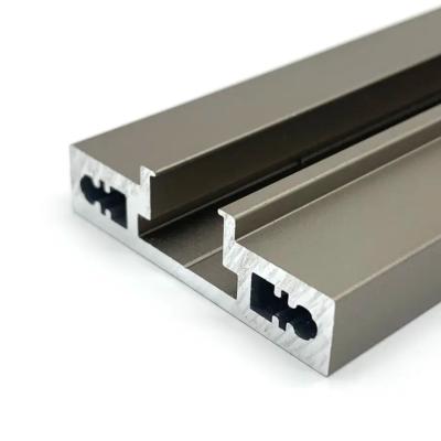 中国 Construction Aluminum Door Profile Sliding Glass Door Extrusion Slim Profile 販売のため