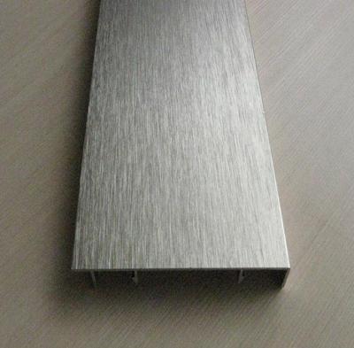 China 6063 T5 Brushed Silver Aluminum Extrusion for Display / Exhibition Industries for sale