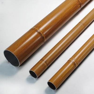China customized 6063 natural bamboo wood grain extrusion aluminum alloy profile aluminum pole for sale
