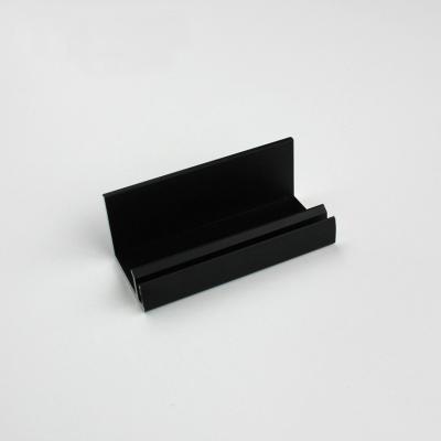 China Black Anodizing Aluminium Extrusion Profile For Frameless Solar Panel with CNC Machining for sale