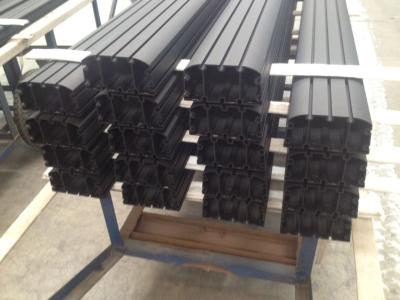 China Sand Blasted Black Powder Coating Aluminum Industrial Profile for Auto Aluminum Profile for sale