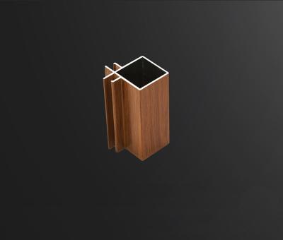 China Impresión de madera semi acabada del papel de transferencia del color de la tubería cuadrada de aluminio para el armario de cocina en venta