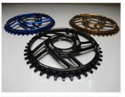 China 7075-T6 Aluminum Color Anodized Race Face 104mm Single Chain Ring 4mm Plate Thickness for sale