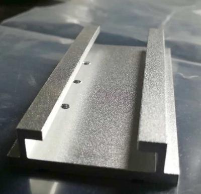 China Sandblasted Aluminium Extrusion Profiles Extruded Aluminum Parts With Machining Holes for sale