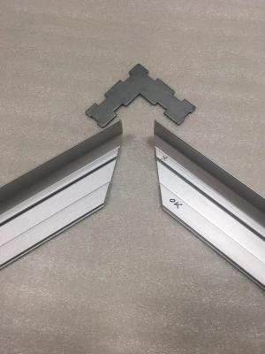 China Matt Silver Anodizing LED Ceiling Light Aluminum Frame with 45 Degree Corner Key for sale