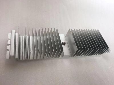 China CNC machined fin aluminum heatsink, deburr and thread holes for cooling system for sale