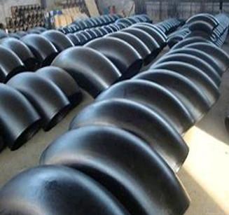 China 90 Degree Long Radius Carbon Steel Pipe Elbow Black Painting ANSI B16.9 for sale