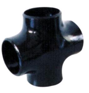 China Weld Metal Carbon Steel 4 Way Cross Pipe Connector Fittings MSS SP75 Gr B for sale