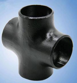 China Butt Weld Cross SCH40 ASTM A234 WPB 4 Way Cross Pipe Fitting for sale