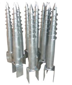 China ANSI B16.9 Spiral Earth Post Steel Ground Screw Piles OD76mm For Foundations for sale