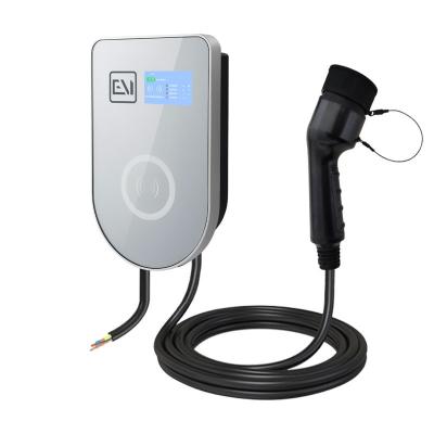 China European Standard Swiping Card Type 2 Wall Box 220v Electric Car Charger for sale