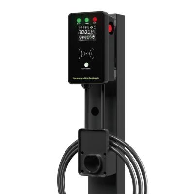 China American Standard 32A LED Display Wall Mounted EV Charging Station Multiple Gears for sale
