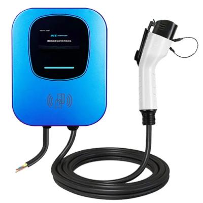 China Customize Colors 11kw Fast Charging Wall Mounted EV Charging Station For Home for sale