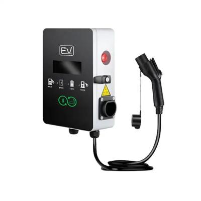 China European Standard Single Gun Wall Mounted EV Charging Station Type 2 For Home for sale