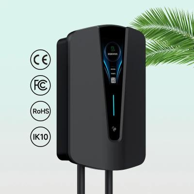 China App Control Swipe Card 32A 48A Fireproof PC Home Smart Wall EV Charger American Standard for sale