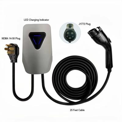 China American Standard Single Gun 32A Type 1 Wall EV Charger For Tesla Home Charging for sale