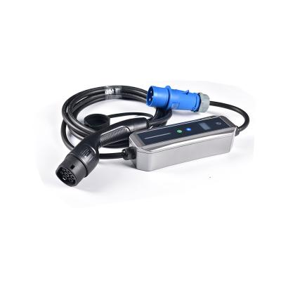 China Type 2 Customized Colors 22kw Portable AC EV Charger With OLED Screen for sale