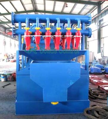 China Oilfield Drilling Fluid Mud Desander Dn 125mm Inlet Size 90m3/H Capacity for sale