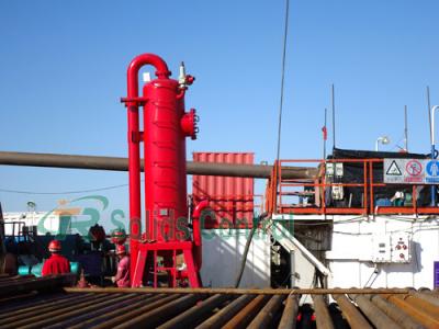 China Separador de gas vertical del campo petrolífero del lodo de perforación 320m3/H en venta