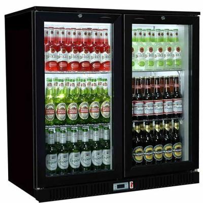 China 208L Shallow Depth 2 Swing Door Underbar Cooler For Restaurant 190W for sale